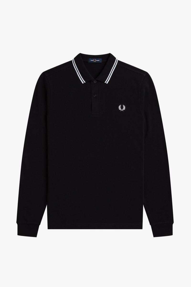 Fred Perry Shirt Fred Perry M3636 Homme Noir Blanche Blanche | LFRSX71107