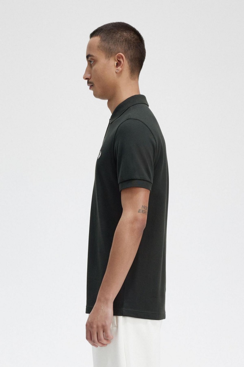 Polos Fred Perry M6000 Homme Vert Blanche | FRDFL66688